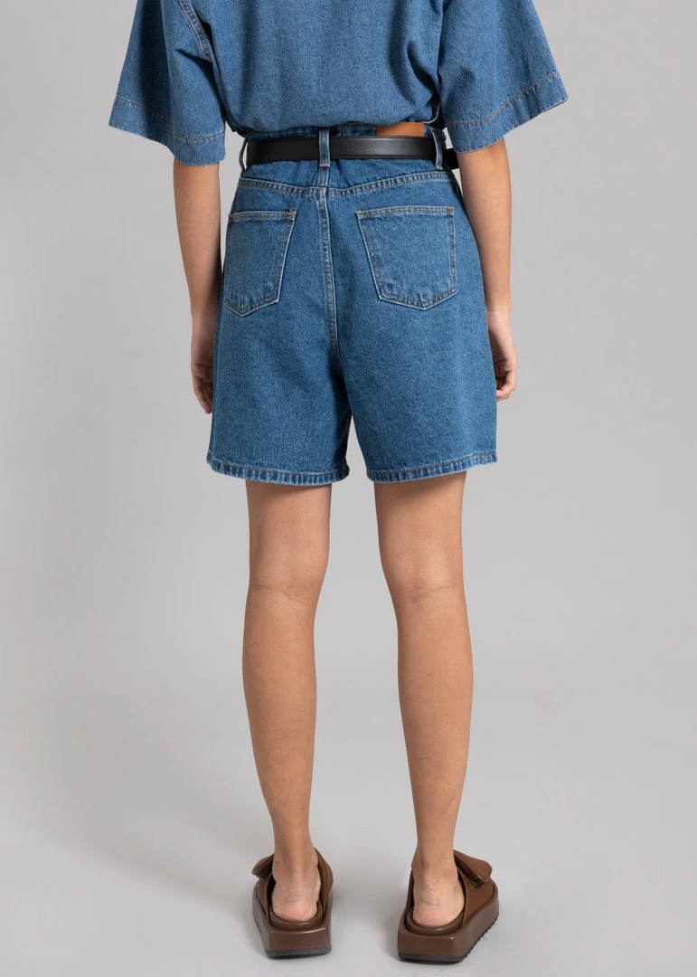 The Frankie Shop Yve Denim Shorts - Dark Indigo CLOTHING 7 The Frankie Shop Yve Denim Shorts - Dark Indigo CLOTHING