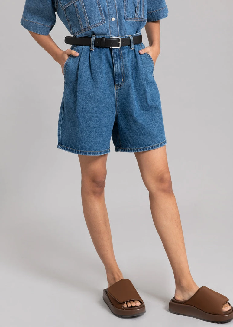 The Frankie Shop Yve Denim Shorts - Dark Indigo CLOTHING 5 The Frankie Shop Yve Denim Shorts - Dark Indigo CLOTHING