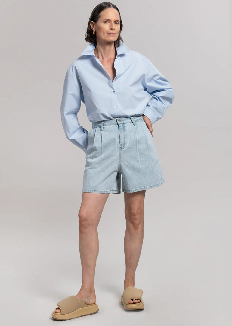 The Frankie Shop Yve Denim Shorts - Worn Wash 3 The Frankie Shop Yve Denim Shorts - Worn Wash