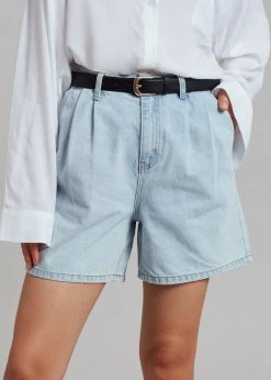 The Frankie Shop Yve Denim Shorts - Worn Wash 19 The Frankie Shop Yve Denim Shorts - Worn Wash