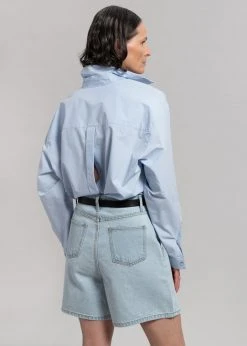 The Frankie Shop Yve Denim Shorts - Worn Wash 21 The Frankie Shop Yve Denim Shorts - Worn Wash