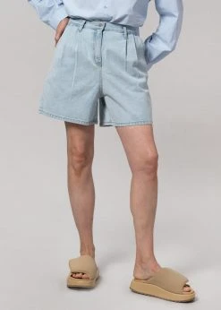 The Frankie Shop Yve Denim Shorts - Worn Wash