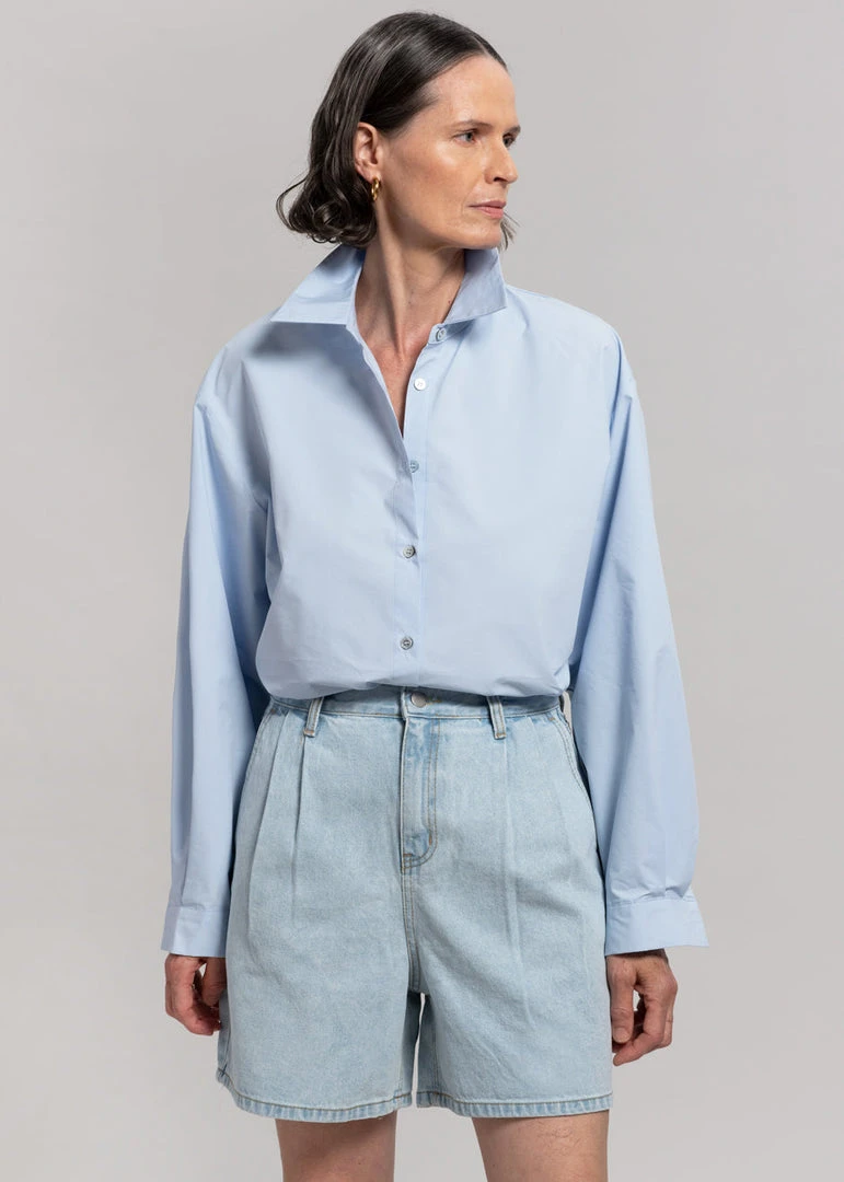 The Frankie Shop Yve Denim Shorts - Worn Wash 5 The Frankie Shop Yve Denim Shorts - Worn Wash