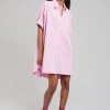 The Frankie Shop Yvonne Boxy Shirt Dress - Pink CLOTHING