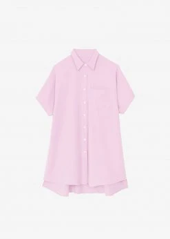 The Frankie Shop Yvonne Boxy Shirt Dress - Pink CLOTHING