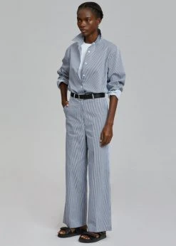 Inni Zakura Pants - Navy Stripe CLOTHING