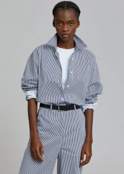 Inni Zakura Pants - Navy Stripe CLOTHING