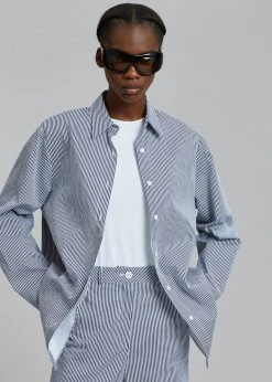 Inni CLOTHING Zakura Shirt - Navy Stripe