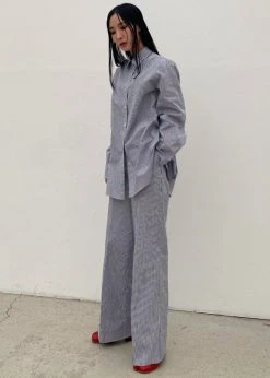 Inni CLOTHING Zakura Shirt - Navy Stripe