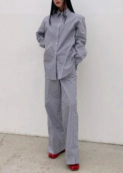 Inni CLOTHING Zakura Shirt - Navy Stripe